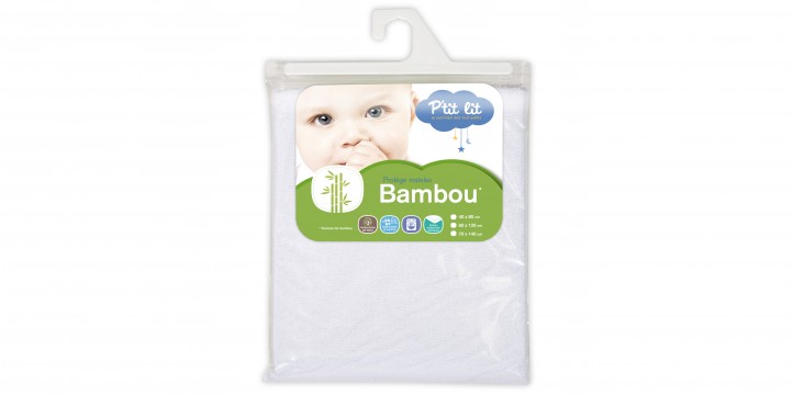 Protège matelas bébé imperméable éponge Bamboo sans traitement